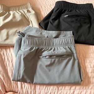 Athletic Works mens Joggers - Gray, Black, Cream